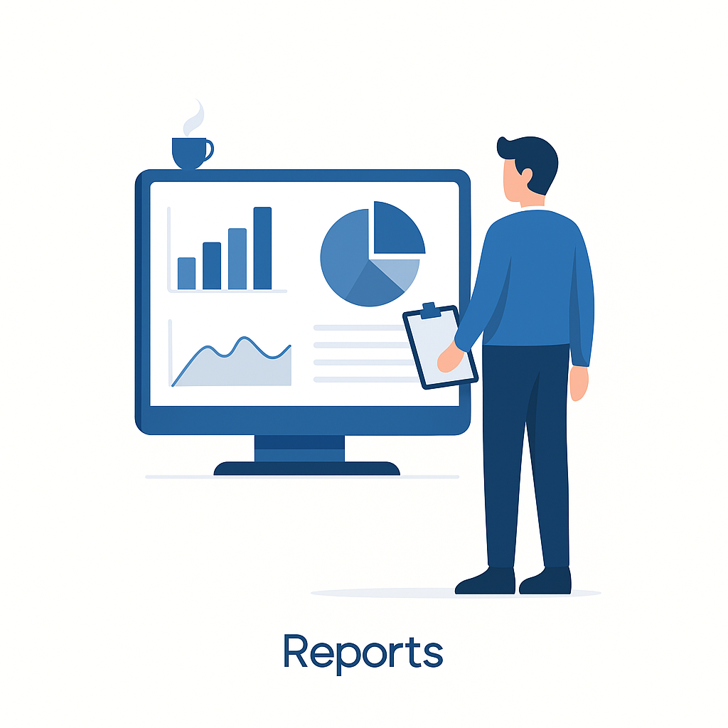 Advanced reporting dashboard interface
